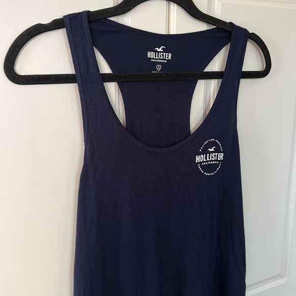 ❤️🔥5/20$ HOLLISTER💫 Women’s Navy Logo Racer Back Lightweight Comfortable Tank - Picture 5 of 9
